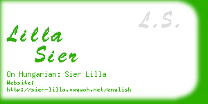 lilla sier business card
